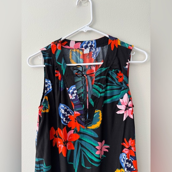Old Navy Black Floral Shift Dress Size S - Picture 3 of 7